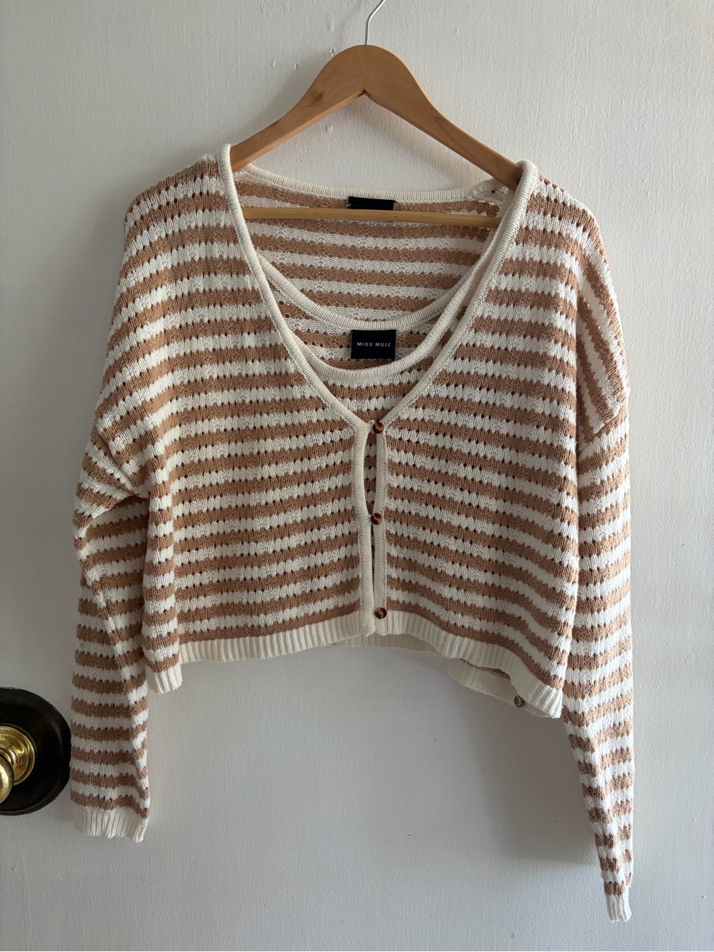 Miou Muse Striped cardigan and tank MED